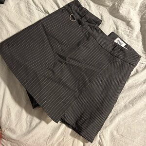 Princess Polly black skort with white stripe detail